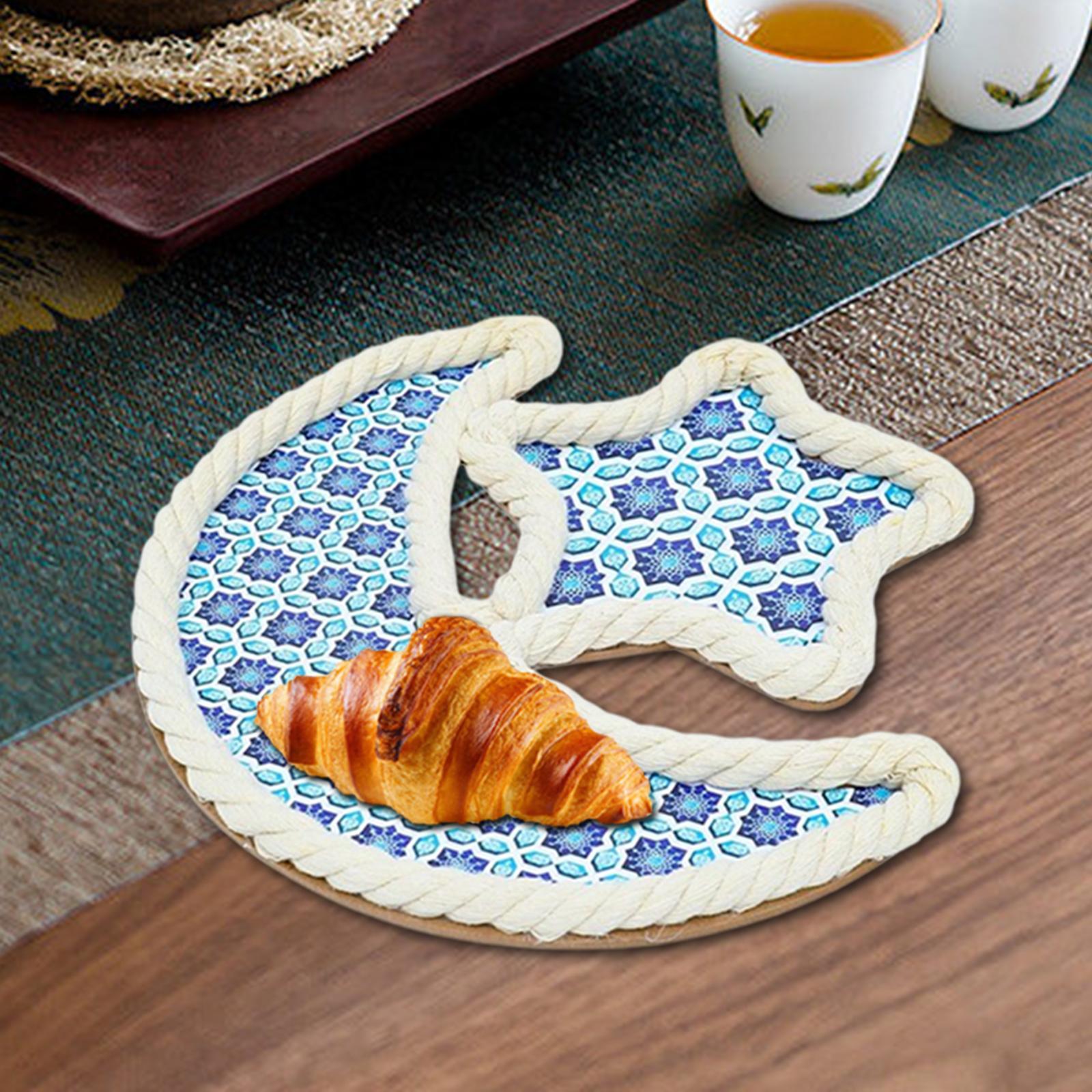 Eid Moon Star Dinner Plate Tray Table Decorations for Style A