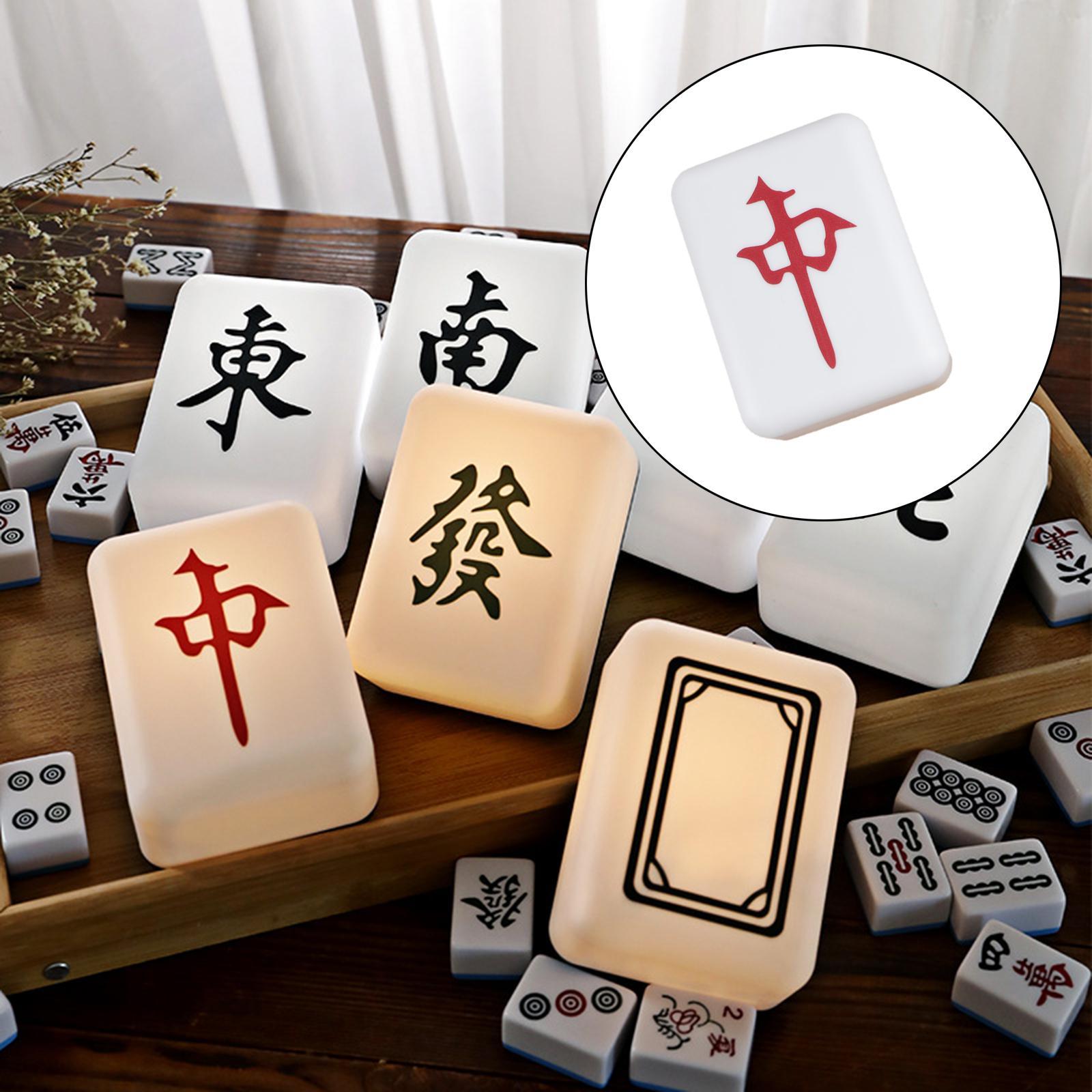 2x Tabletop Portable LED Mahjong Night Lamp Rechargeable for Living Room