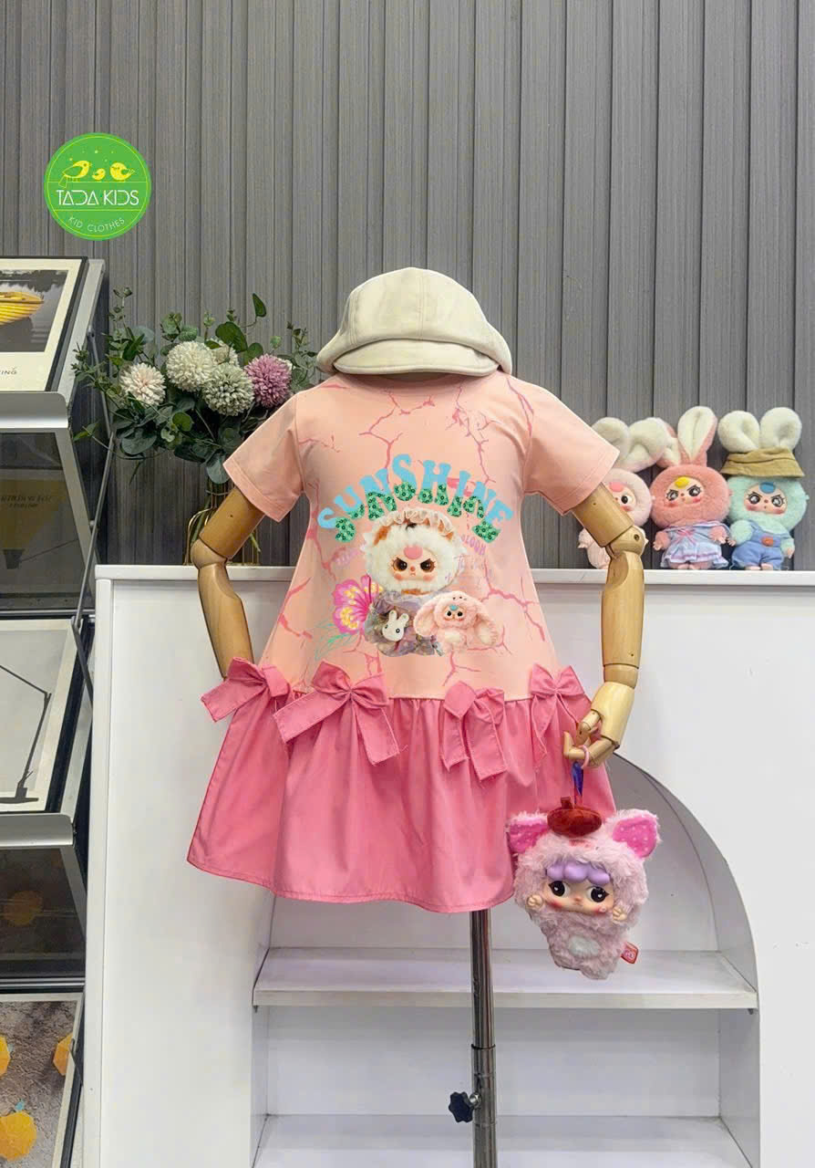 Đầm váy đẹp cho bé gái hình hottrend baby three phong cách Hàn Quốc từ 12-40kg hàng thiết kế