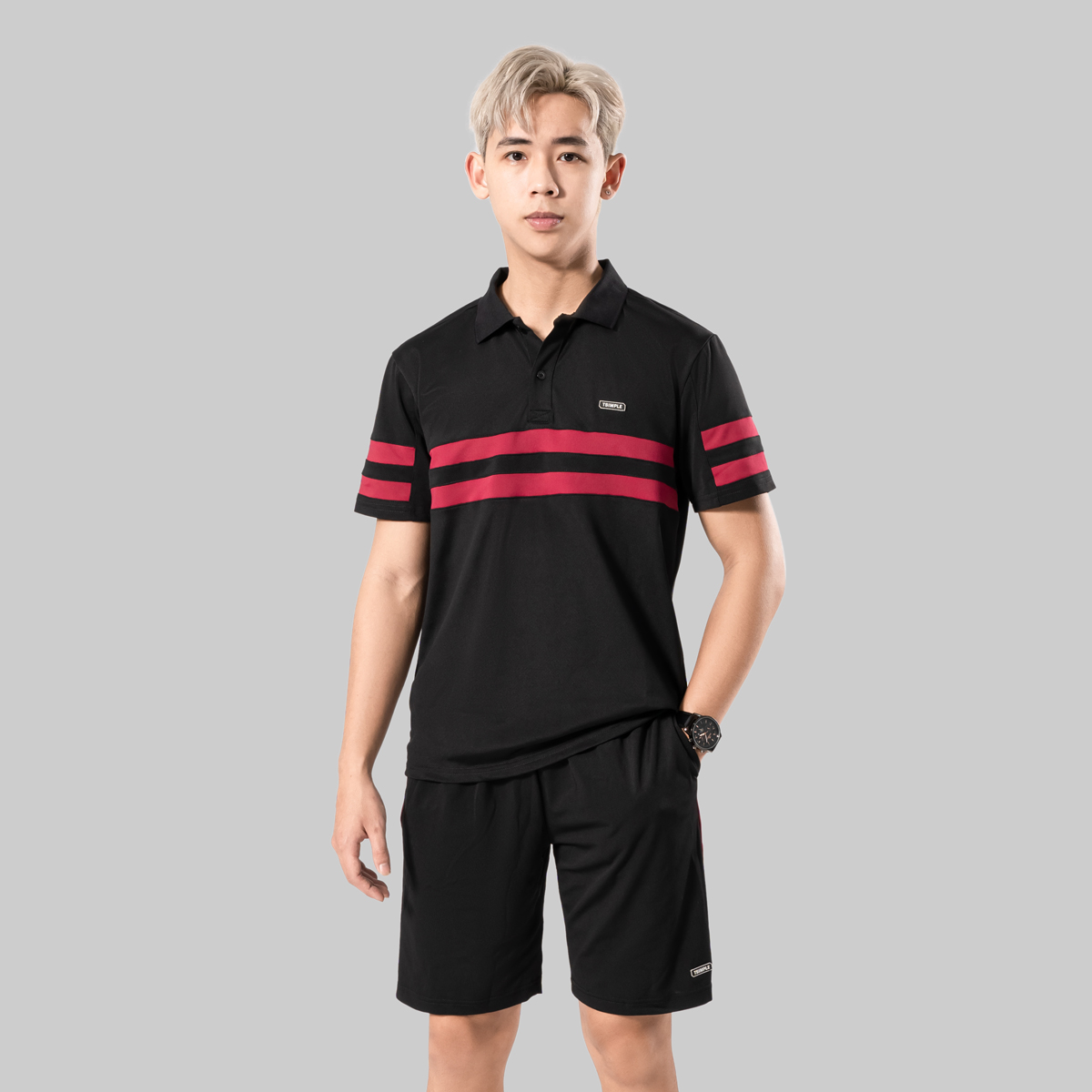 Bộ Thể Thao Nam Polo TSIMPLE vải cotton cá sấu cao cấp B02001