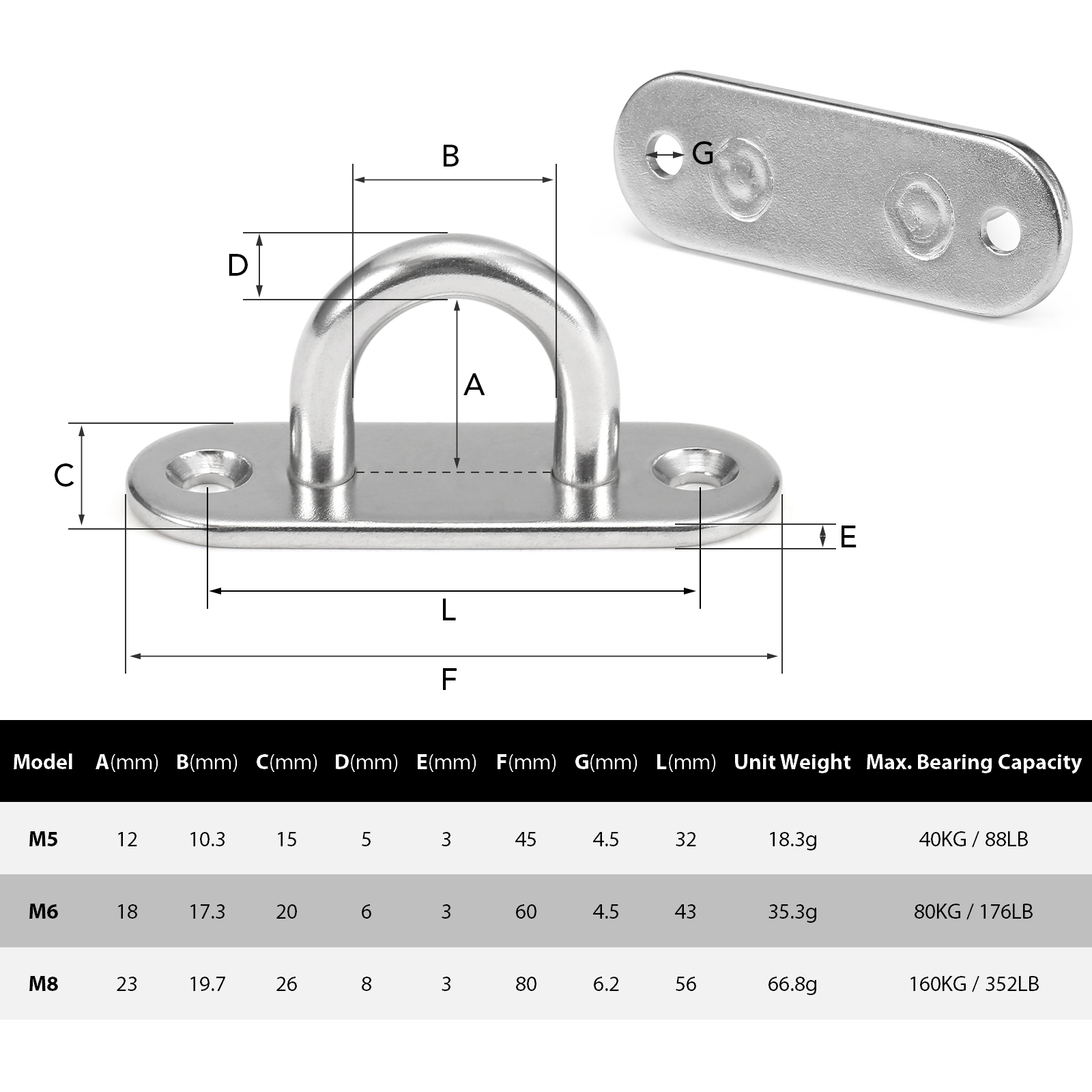 4 cái Móc treo để Treo Ghế Võng Võng Yoga đấm bốc đa chức năng