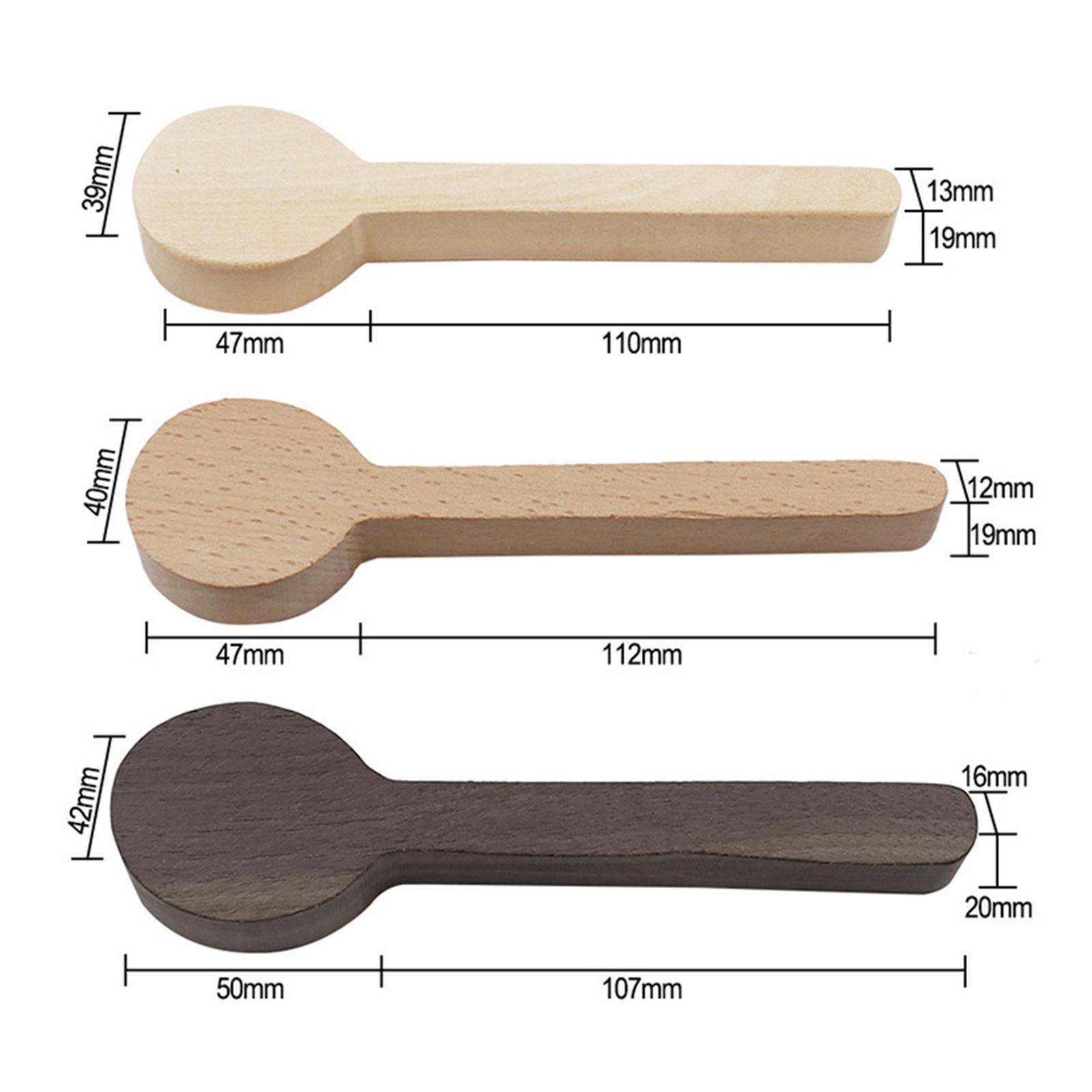 Wood Carving Spoon Blank Beech and Walnut Unfinished Wooden Spoon Block Whittling Art Supplies for Beginner