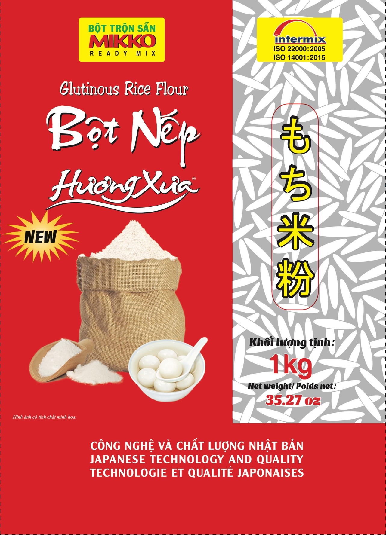 Bột nếp 1kg- MIKKO HƯƠNG XƯA