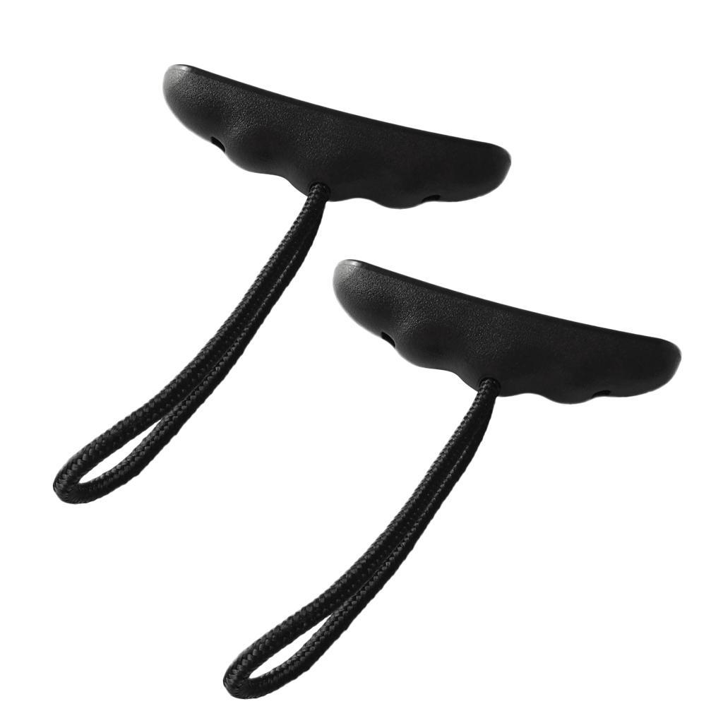 2 Pieces Nylon Universal Kayak Carry Grip Handle Pull Handle with Braided Cord Marine Boat Canoe Dinghy Replacement Accessories