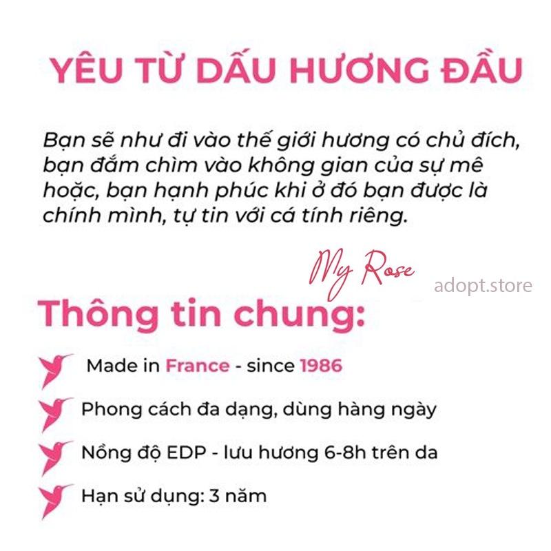 Nước Hoa Nữ 30ml ADOPT' MY ROSE Ngọt Ngào, Tinh Tế, Sang Trọng, Thơm Lâu