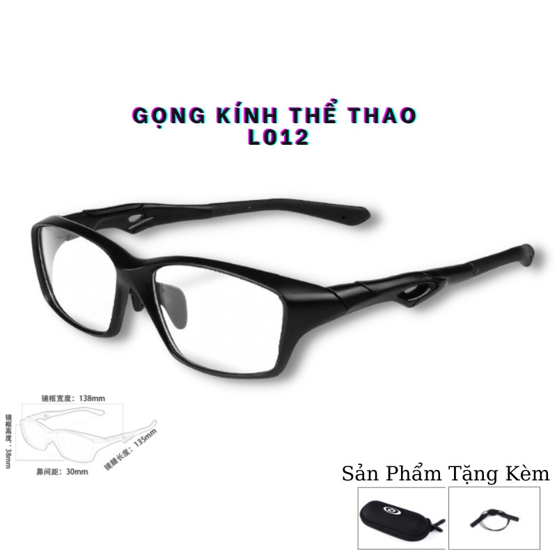 Gọng Kính Thể Thao Cầu Lông , Bóng Bàn L102 Đen- Gọng Cứng Cáp - Chịu Lực Tốt - Gọng Sau Siêu Dẻo