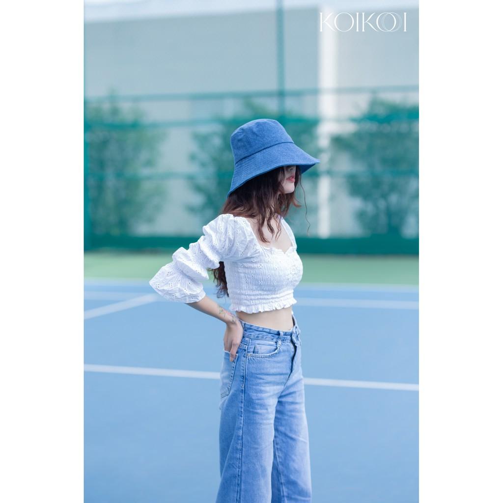 Nón Denim Bucket Vành Rộng