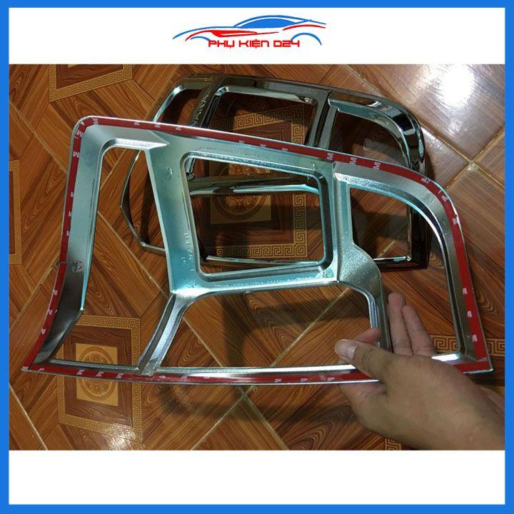Ốp viền đèn pha hậu ô tô Navara 2016-2021 mạ crom, ốp đèn lắp trước sau trang trí bảo vệ xe hơi