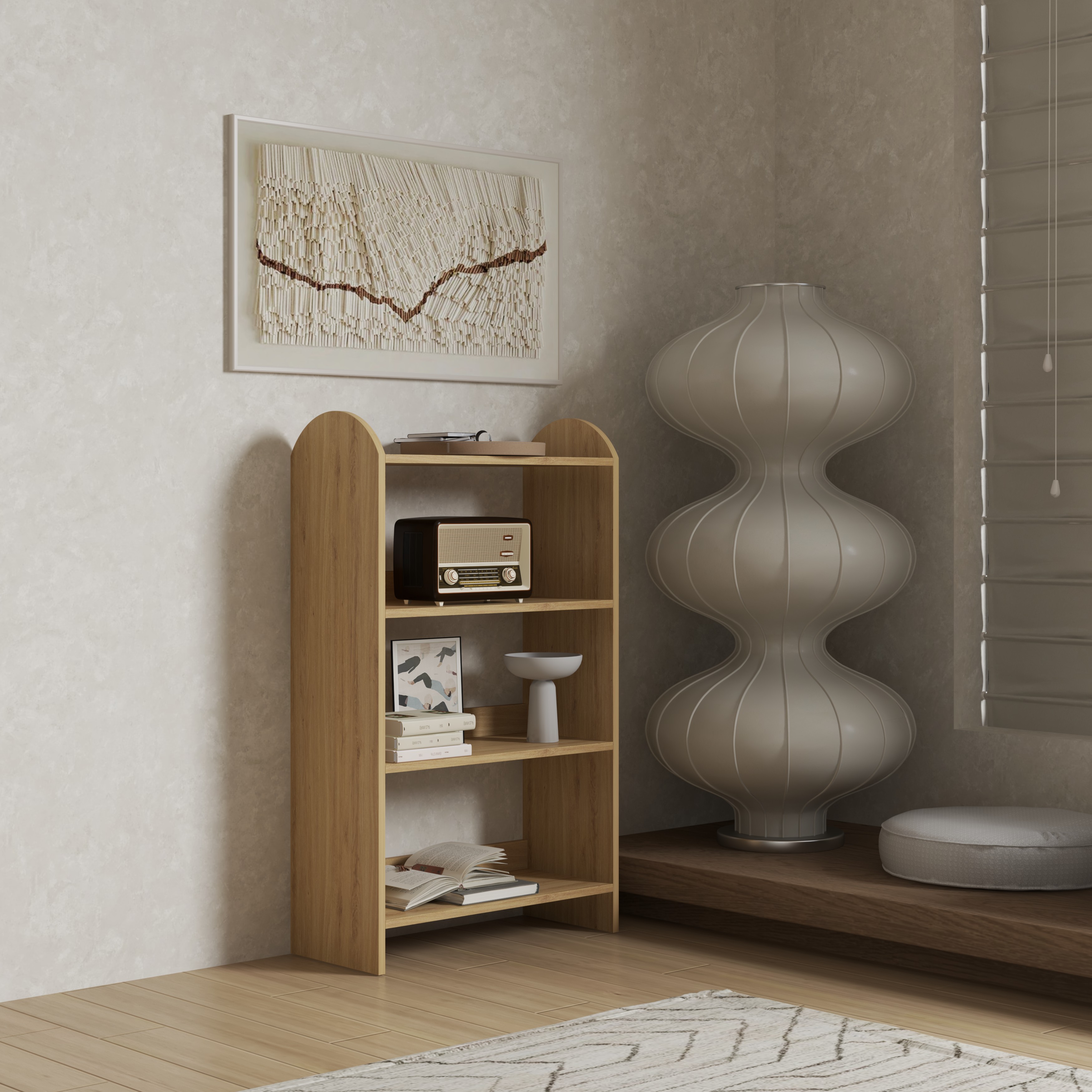 [Happy Home Furniture] CATY , Kệ sách 3 tầng ,  65cm x 29cm x 110cm (DxRxC), KSA_030