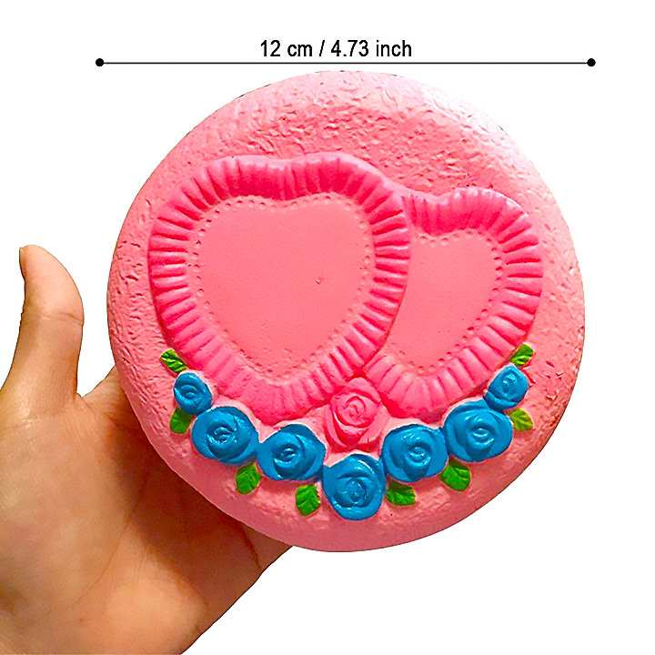 Squishy bánh kem trái tim 12,5cm, squishy chậm tăng mùi thơm dịu nhẹ, đồ chơi cho bé trai và bé gái