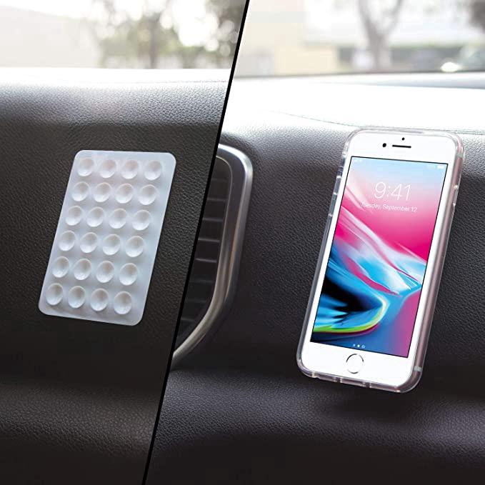 Set 5 Đệm Silicone Hai Mặt Có Giác Hút Gắn Điện Thoại Dài 3M