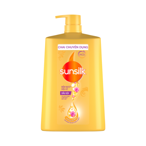 Dầu gội Sunsilk Mềm Mượt Diệu Kỳ 1.4kg giúp tóc ngát hương mềm mượt gấp 5 lần với dầu Argan, Protein Tơ Tằm và Vitamin C