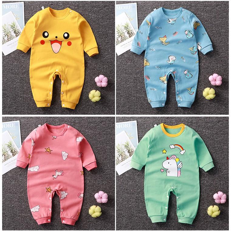 Body sơ sinh bodysuit cho bé trai bé gái dài tay liền thân từ 3-12kg, hàng QC in hình cực yêu – BD13