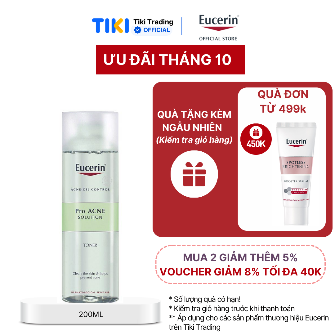 Nước cân bằng cho da nhờn mụn Eucerin Pro Acne Toner 200ml