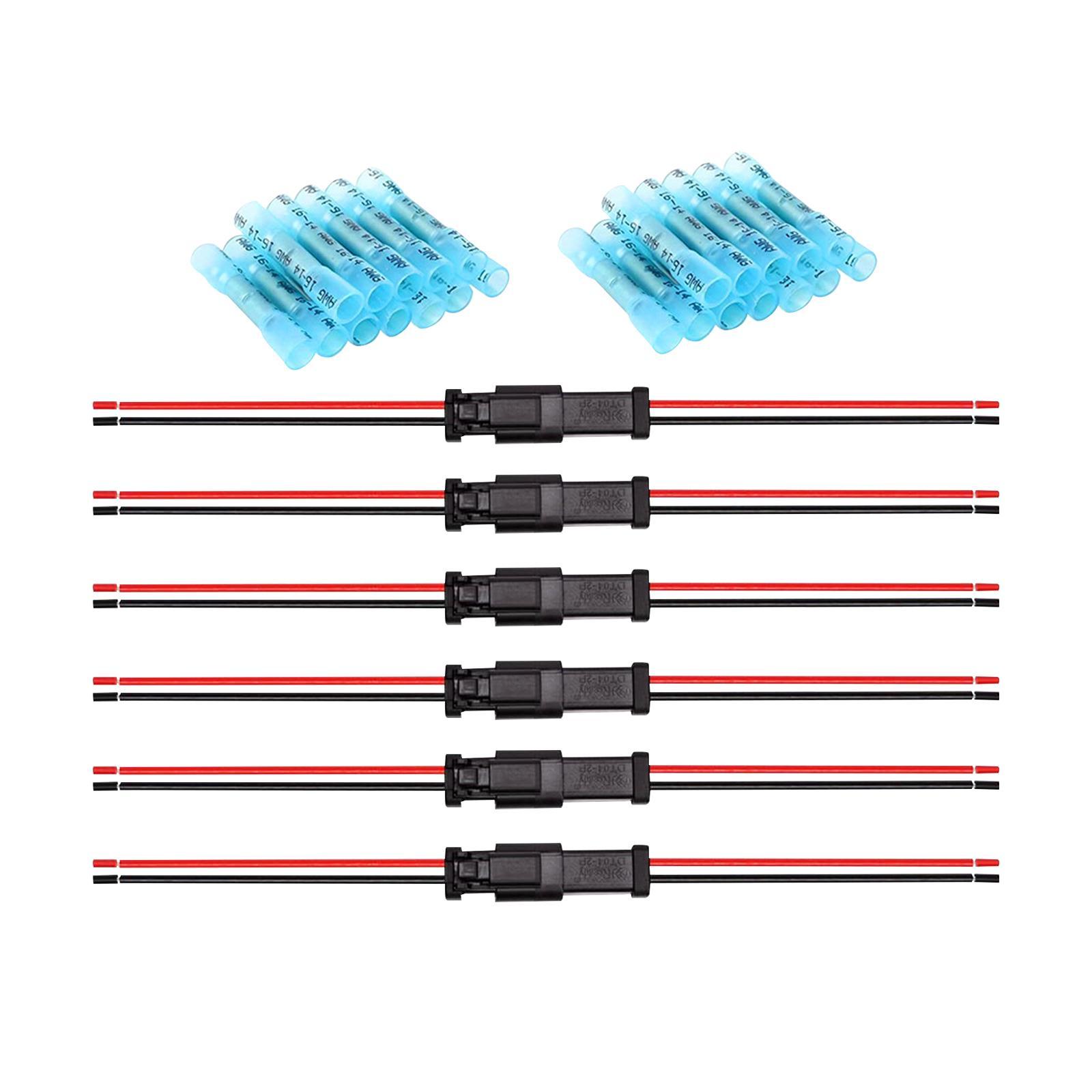 DT 2 Pin Set Male and Female Wire Connectors 14AWG Thicker Wire Harness Connector Way for led Lights light Bar