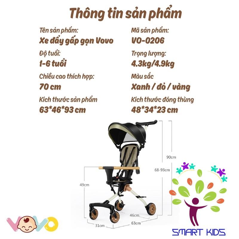 Xe đẩy gấp gọn đảo chiều Vovo VO-0206