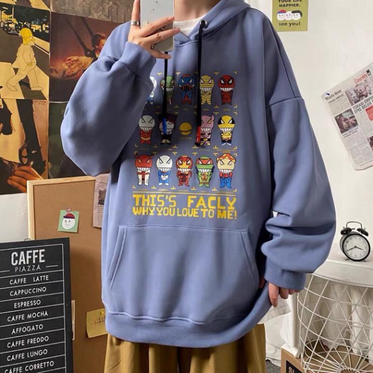 Áo hoodie nỉ unisex form rộng FACLY nam nữ phong cách ulzzang