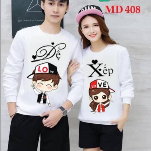 Áo đôi cổ tròn xếp đệ K&T