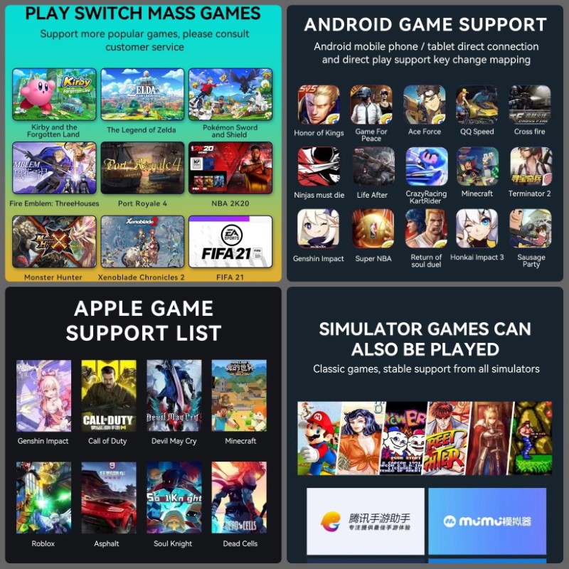 Gamepad Tay Game Không dây Bluetooth D3S đa nền tảng cho máy tính - điện thoại - máy game Console