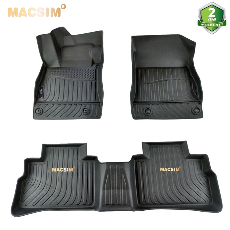 Thảm lót sàn xe ô tô Nissan Sentra - Bluebird sylphy 2022+ (sd) chất liệu TPE thương hiệu Macsim màu đen