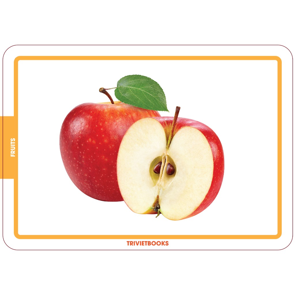 Bộ Thẻ Học Thông Minh Cho Bé - Flashcard Song Ngữ - Trái cây - Fruits - Trí Việt
