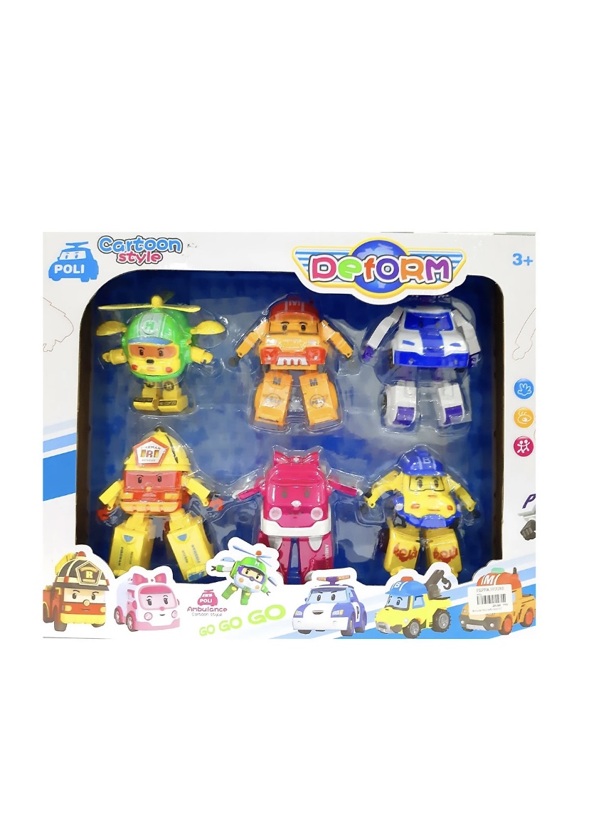 Đồ chơi trẻ em Đội bay siêu đẳng Robocar Poli và những người bạn - bộ 6 nhân vật