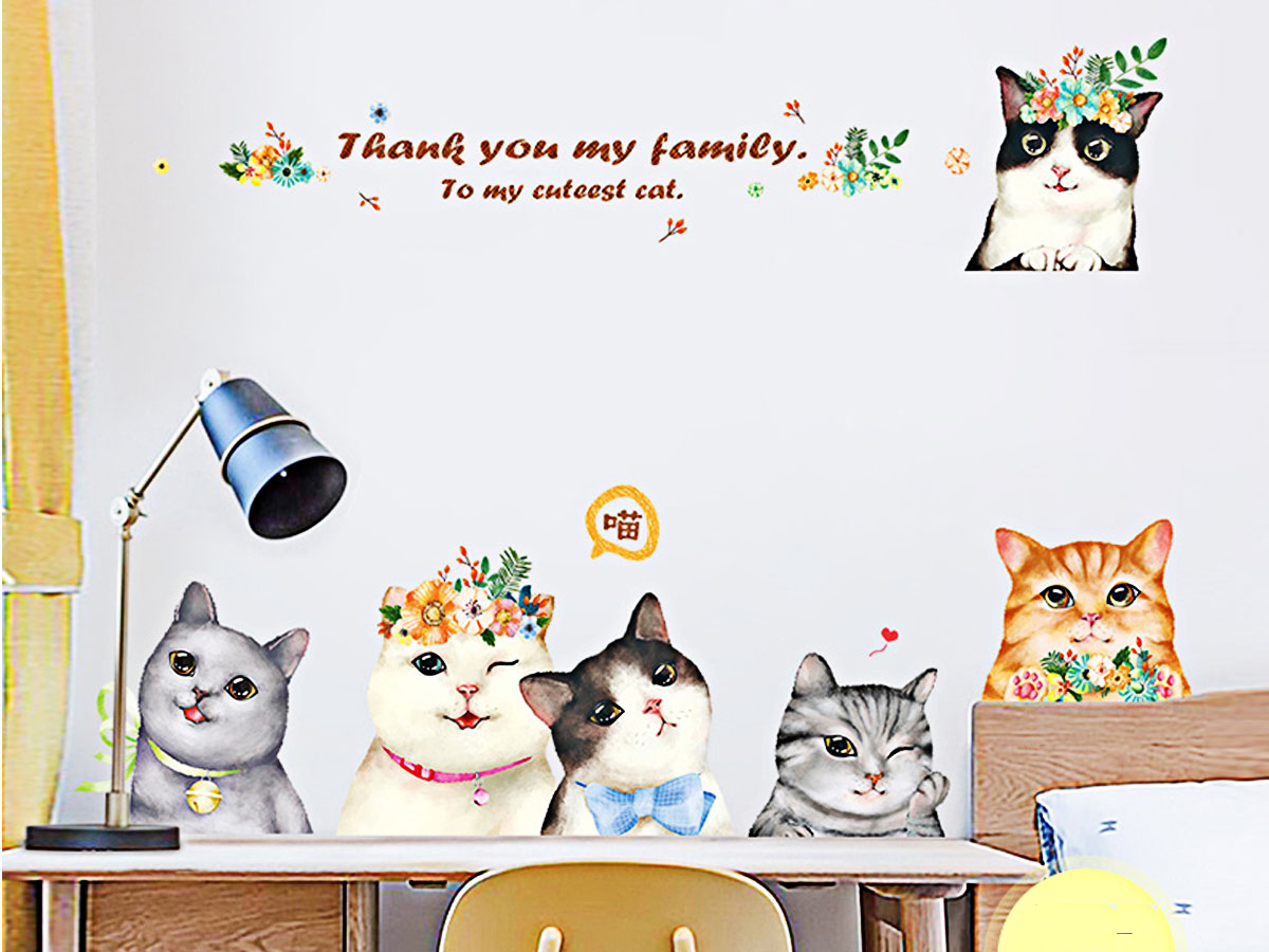 DECAL GIA ĐINH MÈO