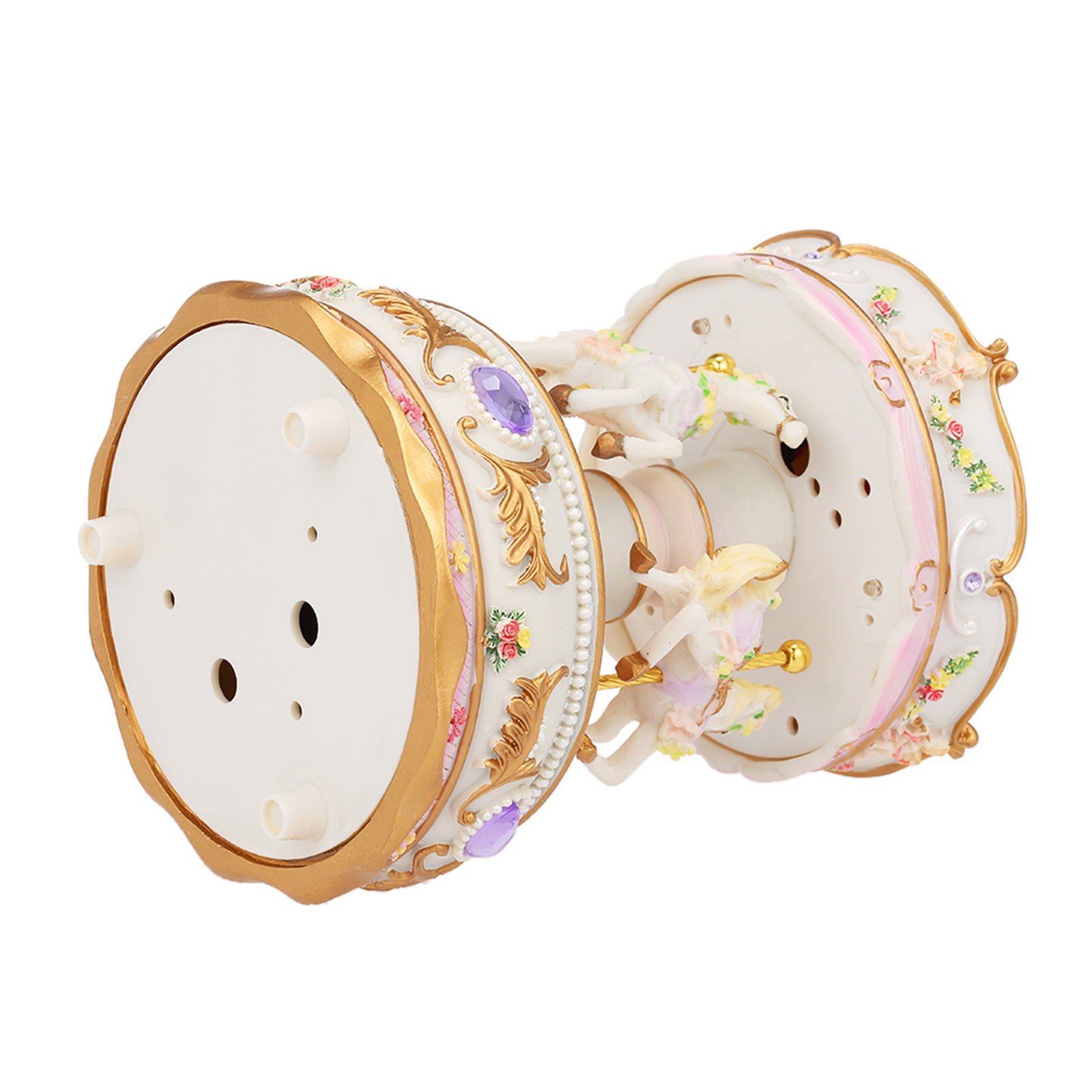 Hộp Âm Nhạc Đèn LED Đầy Màu Sắc Mini Carousel Clockwork Làm Quà Tặng Giáng Sinh Cho Bạn Gái/Trẻ Em