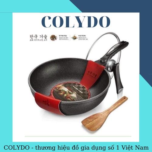 Chảo Đá Chống Dính Hàn Quốc Sâu Lòng, Chống Dính Siêu Bền Đá Coopia Hàn Quốc Có Nắp Đậy