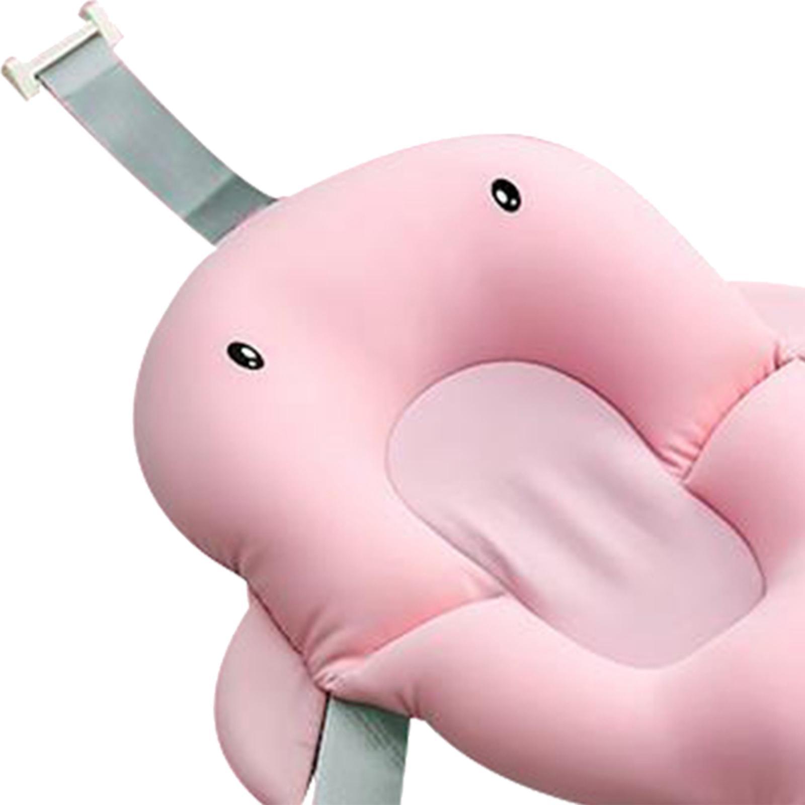 Baby Bath Tub Pad Adjustable Non Slip for Toddlers Bathing Pink