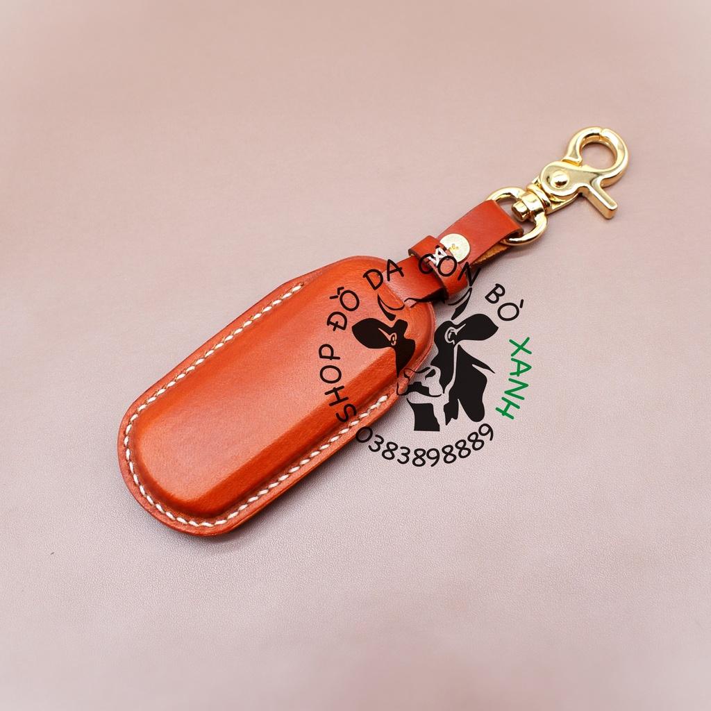 Bao da dành cho Chìa Khoá Ép Phom Mazda 2, Mazda 3, Mazda 6, CX5, CX8, CX9 handmade da thật 002e