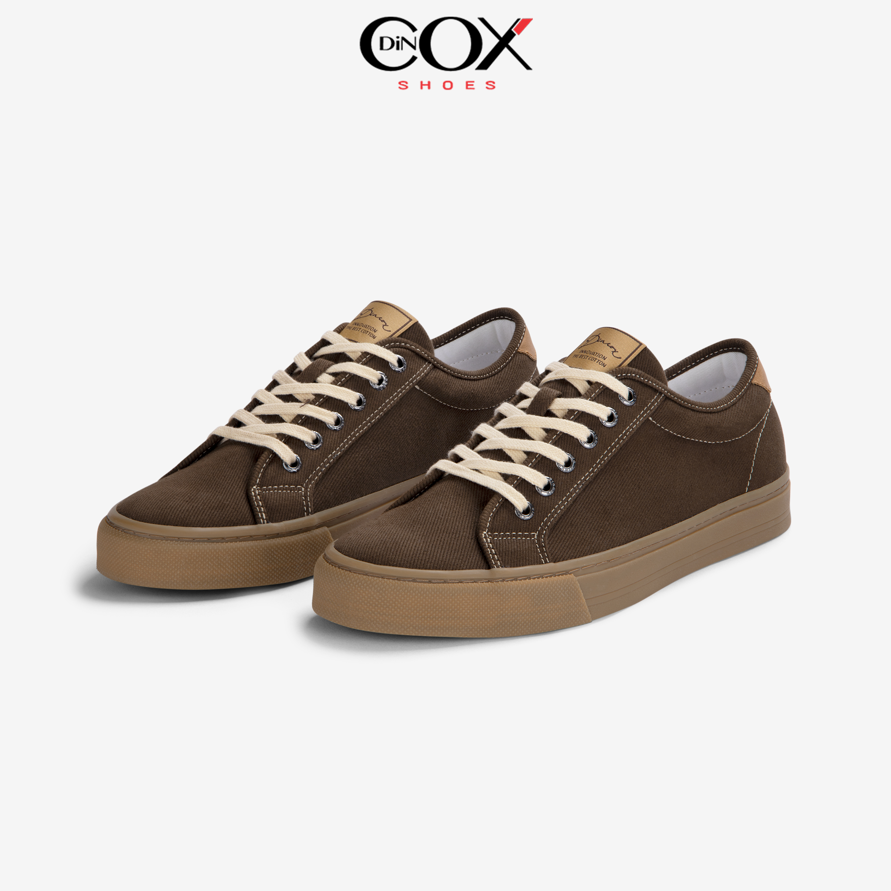 Giày Sneaker Vải Canvas Nam Nữ E12 Kakao Dincox