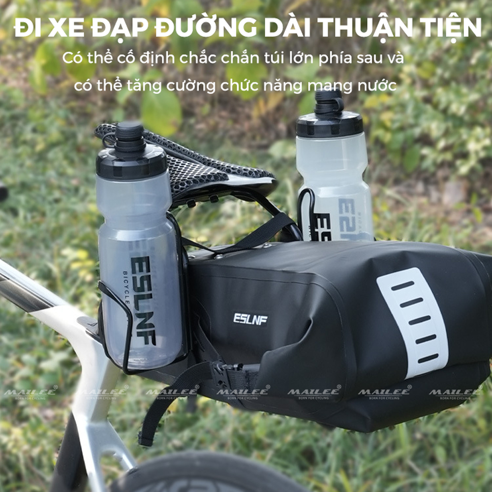 Khung Giá Đỡ Bình Nước Đôi YQ-08 tiện dụng (loại lớn) có khoảng rộng giữa kết hợp làm khung Túi Hậu Xe Đạp Chống Nước, Ổn Định Phượt Địa Hình - Mai Lee