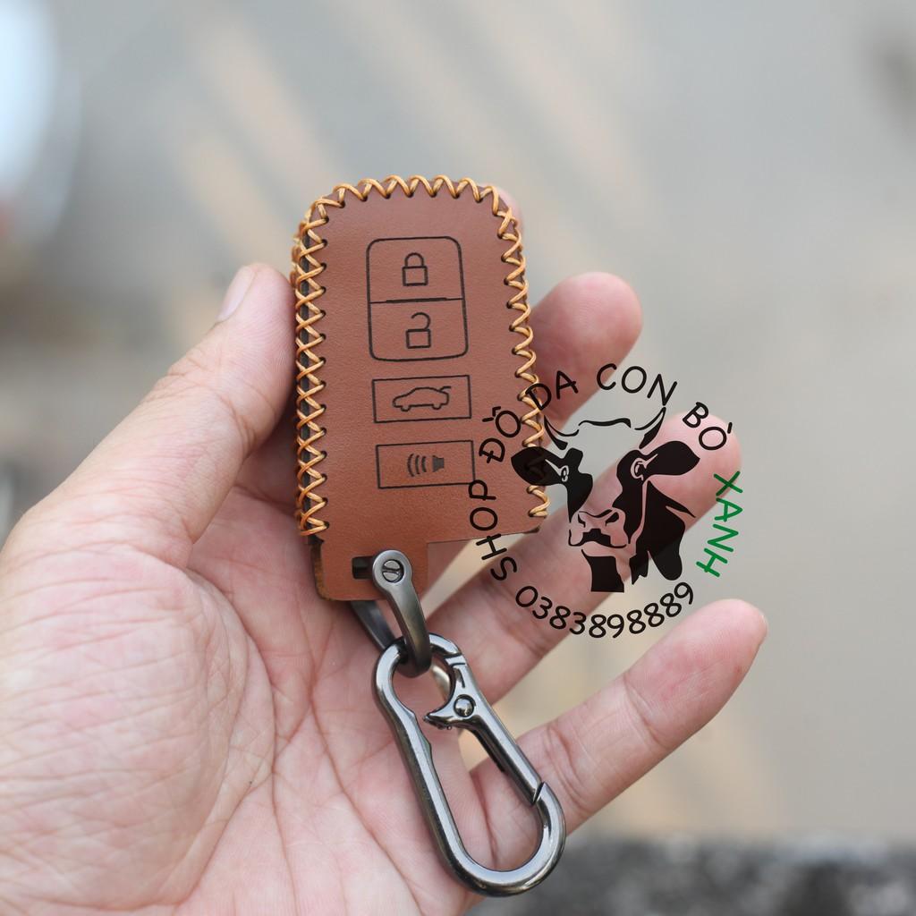 Bao da dành cho chìa khoá Toyota Altis 2019, Highlander, Camry 2014 handmade da thật 008