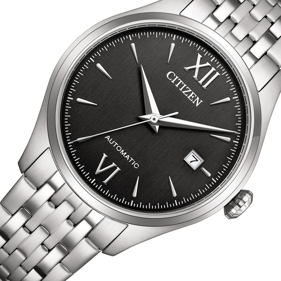 Đồng Hồ Nam Citizen Automatic Dây Kim Loại NJ0240-55E - Mặt Đen (40mm)