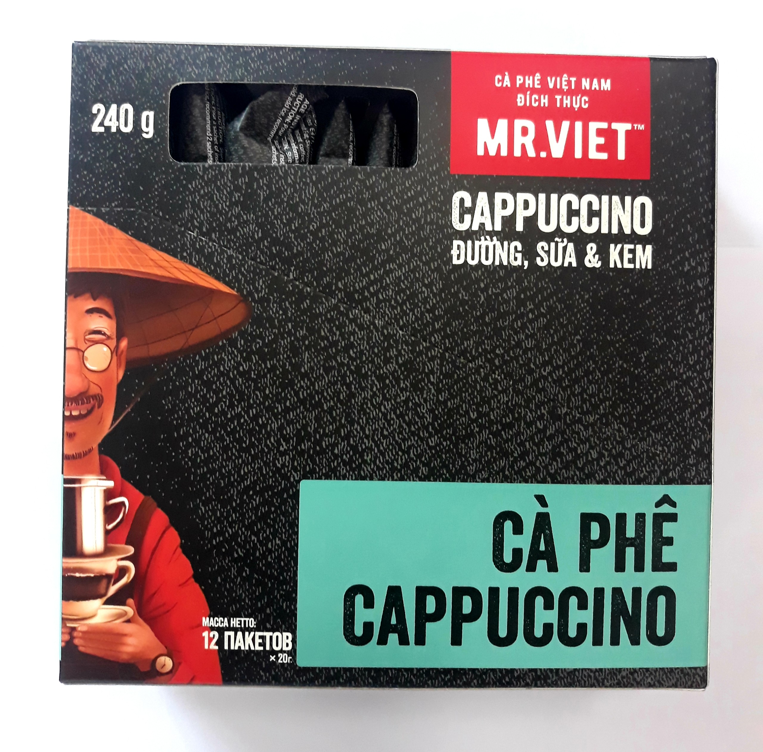 Cà Phê Hoà Tan Mr.Việt - 4 trong 1 Cappuccino Instant Coffee