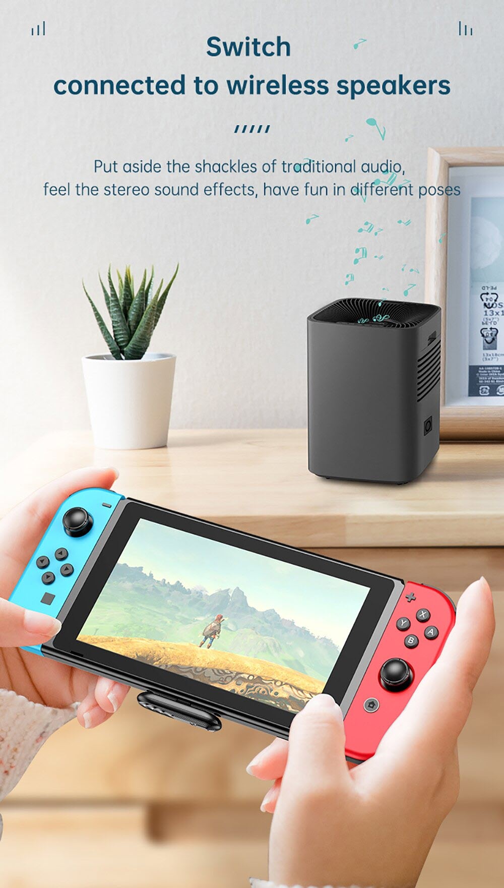 ROGTZ - Bộ Phát Tín Hiệu Bluetooth Không Dây Type-C USB Tương thích đa dạng Nintendo Switch &amp; Lite, PS4, PC, Điện Thoại Bluetooth 5.0 Phạm vi 10m Nhựa ABS Nhỏ gọn Dễ sử dụng- Hàng Chính Hãng