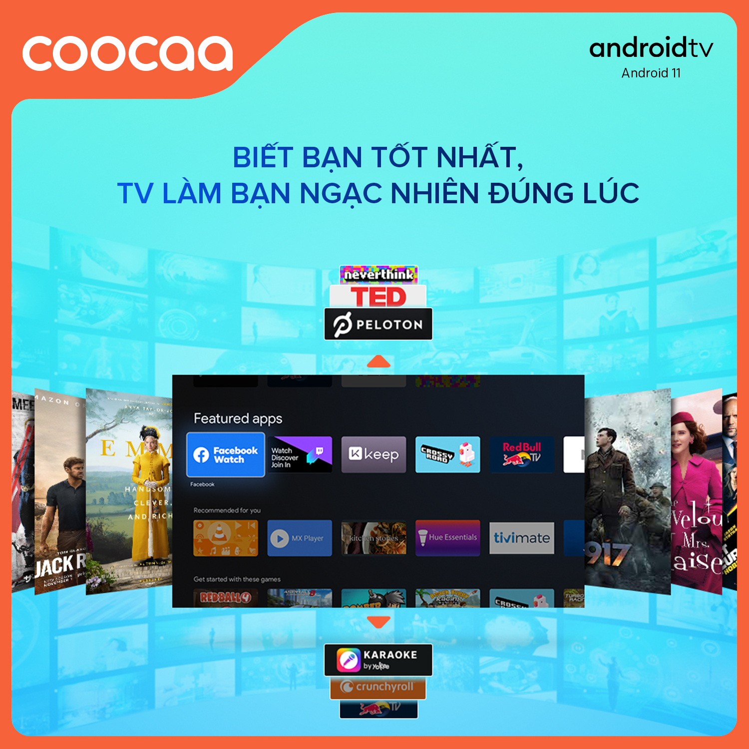 [SẢN PHẨM MỚI] SMART TV Coocaa 40 inch - Android 11 TV  Wifi Viền mỏng - Model 40S7G - Hàng chính hãng