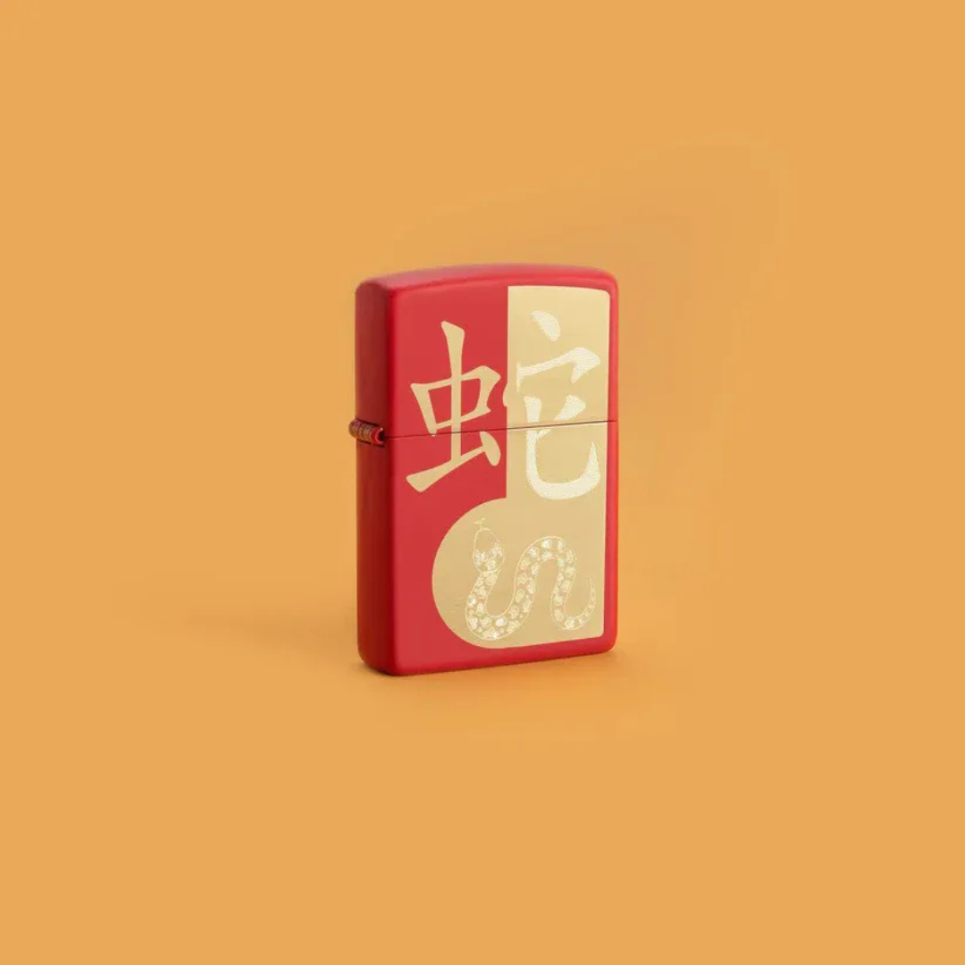 Bật lửa Zippo Year of the Snake 2025 - Phiên Bản Năm Con Rắn Đỏ Nhám Khắc Laser Chính Hãng Mỹ, Quà Tặng Phong Thủy