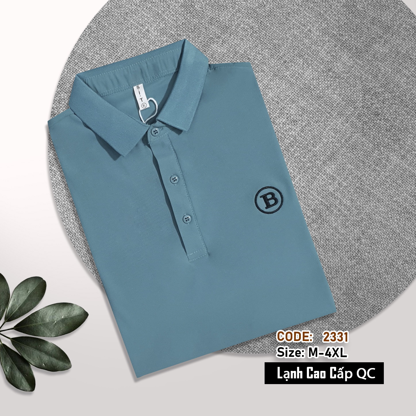 2331 - Áo Polo nam tay ngắn, Áo cổ trụ nam thun lạnh cao cấp, hàng Xưởng may Vinh Thiện Phát, sỉ từ 10 cái