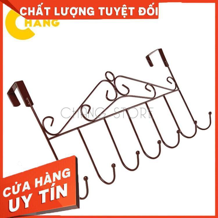 Combo 2 Móc Treo Quần Áo Sau Cửa 7 Chấu Bằng Thép Không Gỉ Gọn Gàng Tiện Dụng