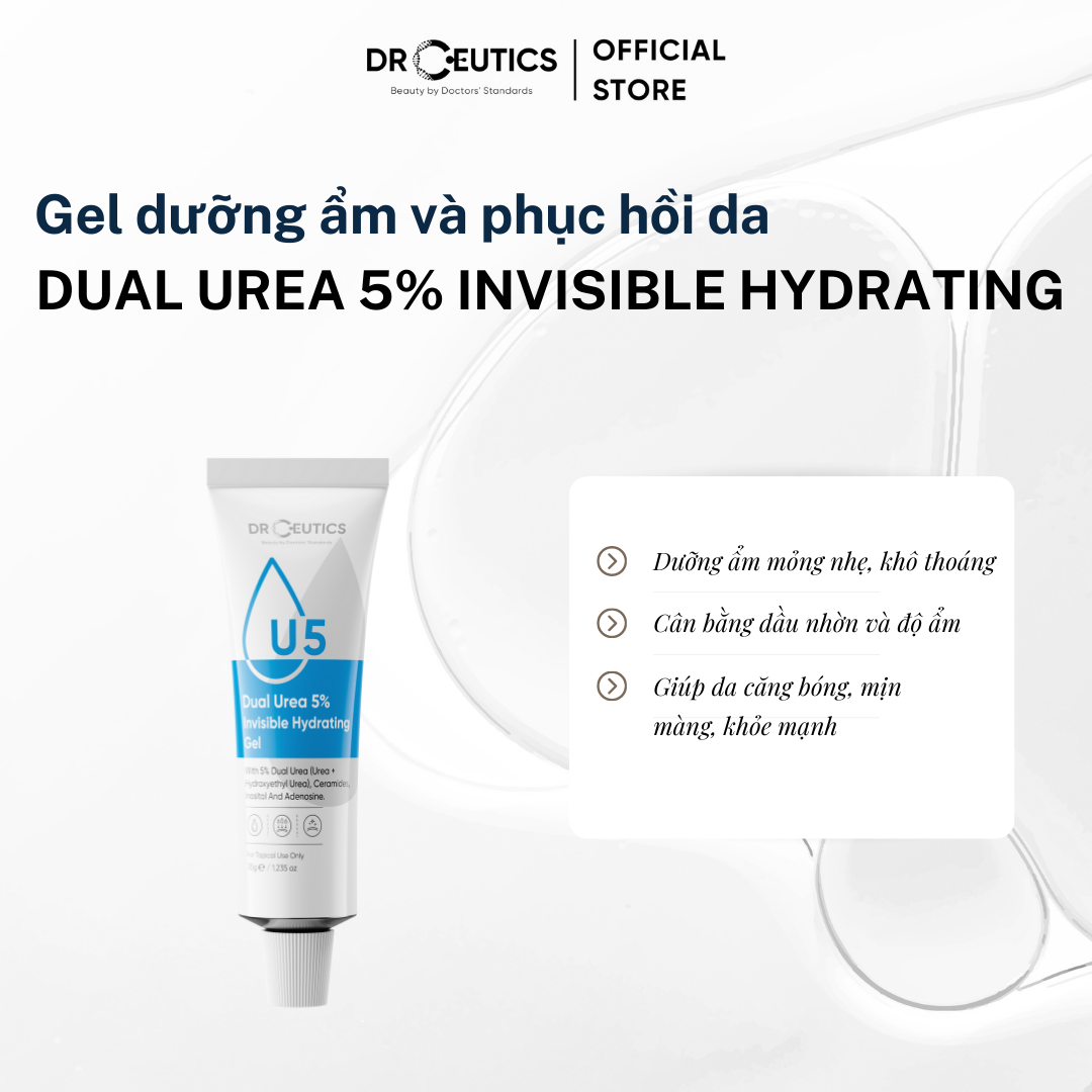 DRCEUTICS Gel Dưỡng Ẩm Và Phục Hồi Da Dual Urea 5% Invisible Hydrating Gel (35g)