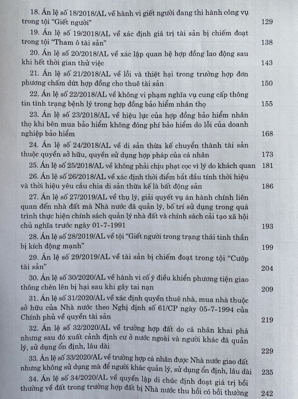 Hệ Thống 52 Án Lệ Việt Nam ( Hiện Hành )