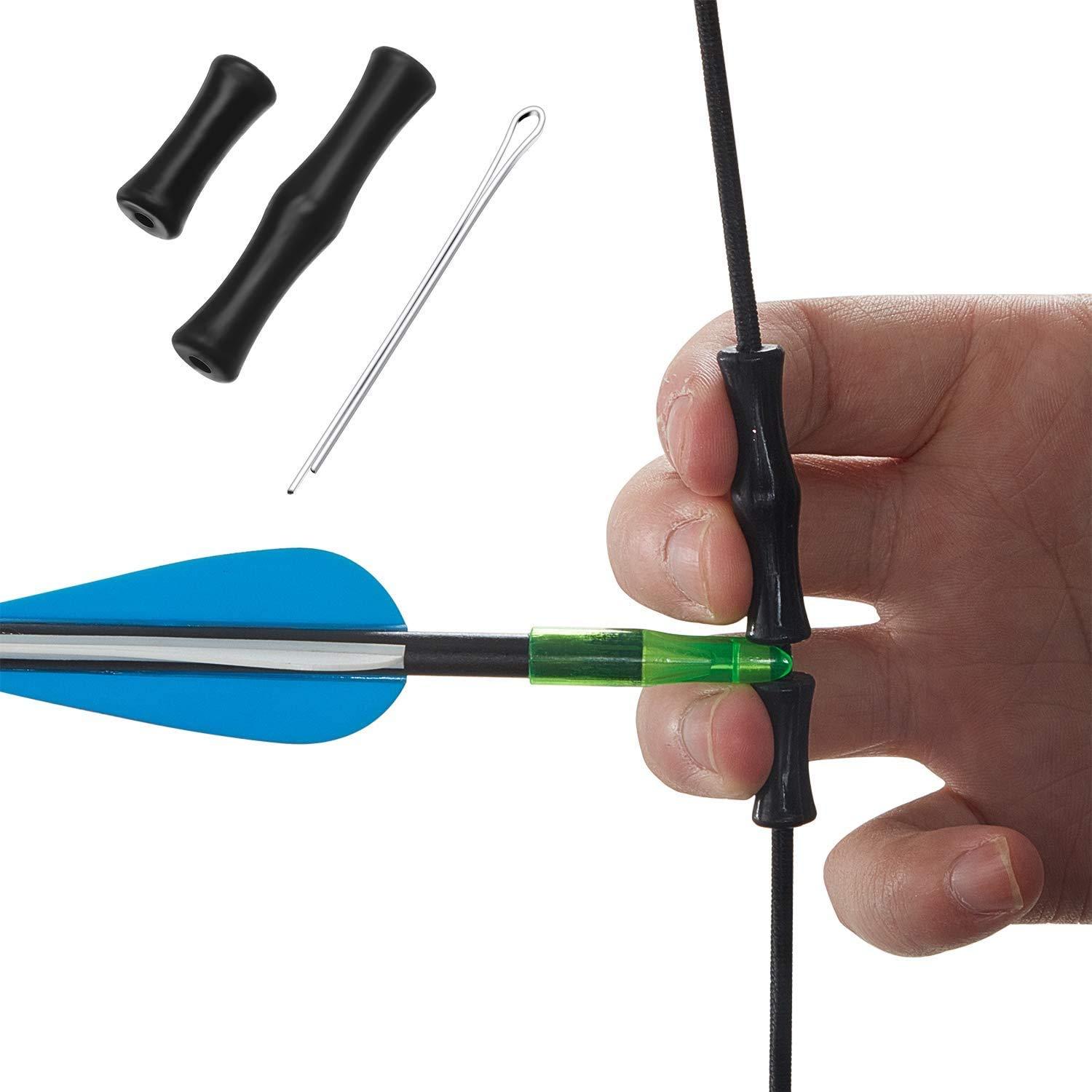 Bộ 4 món phụ kiện  Bảo vệ ngón tay, dùng để bắn cung Dây cung Silicone bảo vệ ngón tay Bảo vệ ngón tay