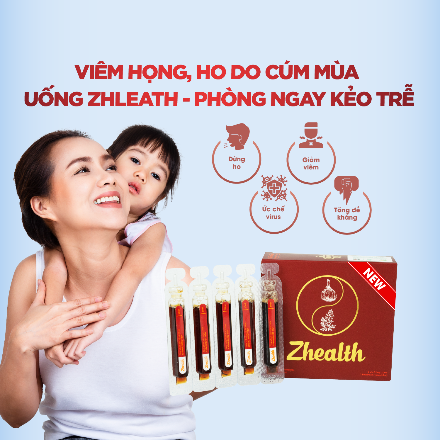 Siro Zhealth - Hỗ trợ tăng cường sức đề kháng, Hệ miễn dịch, Bổ phế, Giảm ho tức thì, Cải thiện sức khỏe đường hô hấp cho trẻ nhỏ, người già(10ml)