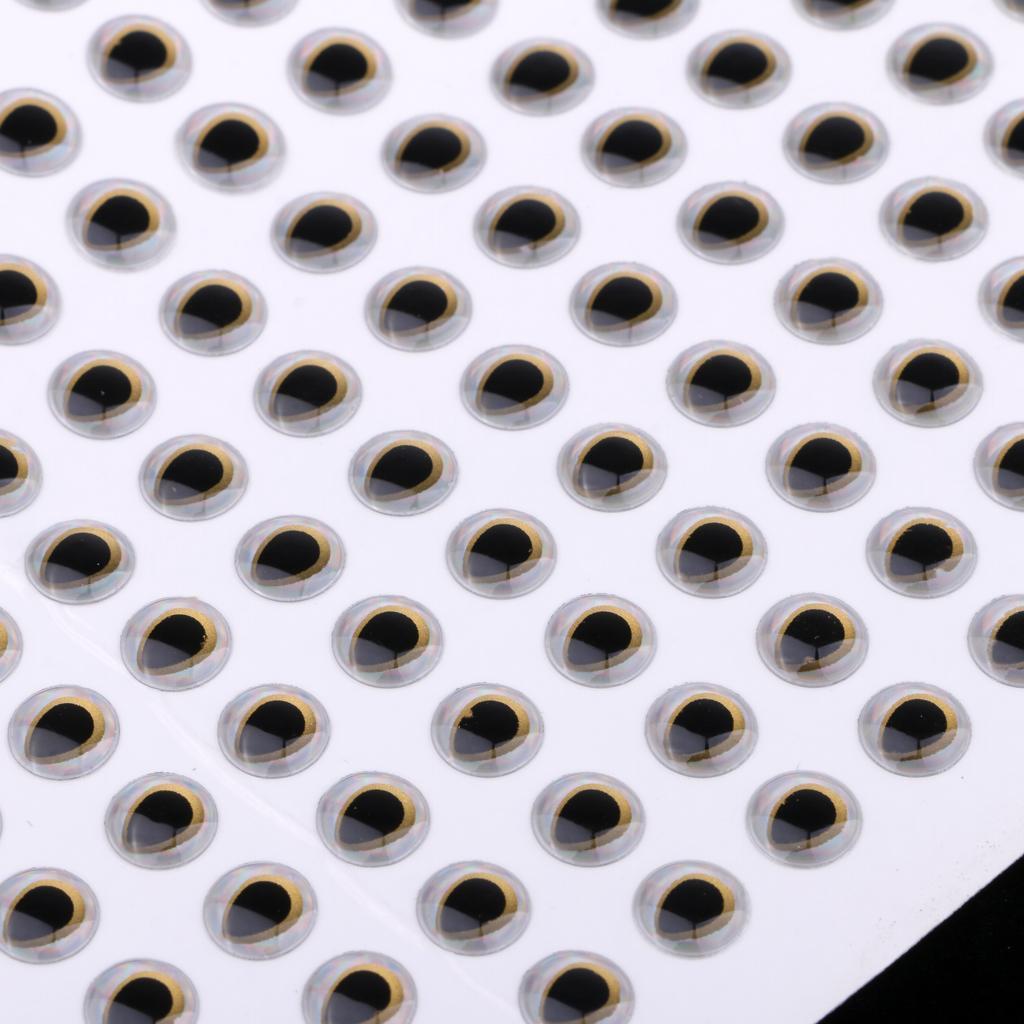 200pcs Fishing Lure Eyes 3D Holographic Eyes Fly Tying Jigs DIY Crafts 6mm