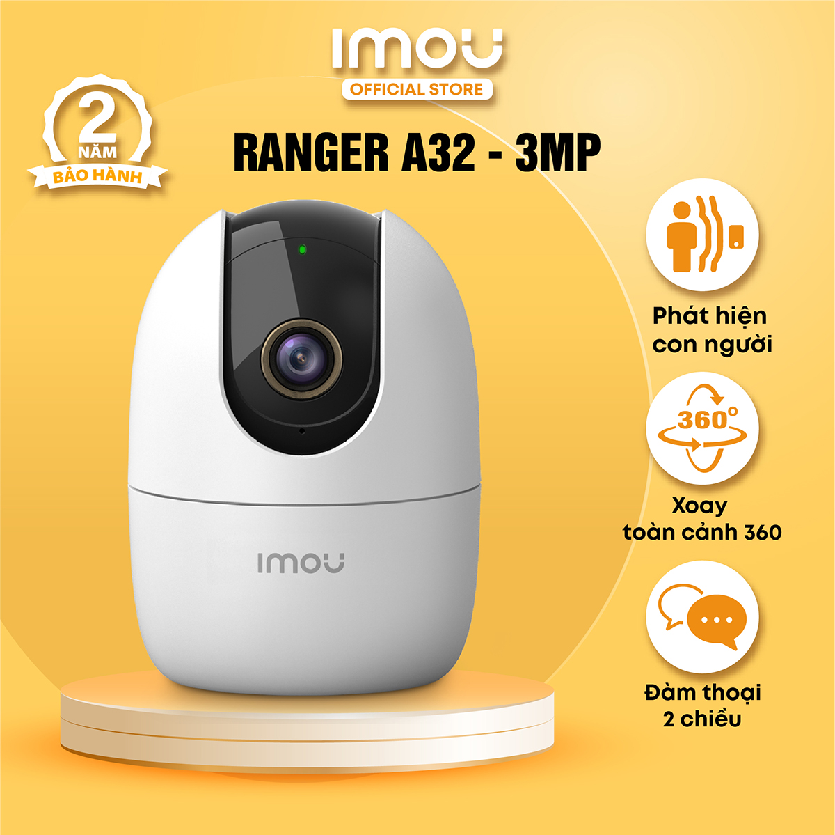 Camera IP WIFI IMOU RANGER 2 IPC - A22EP Full HD 1080P - Hàng Chính Hãng