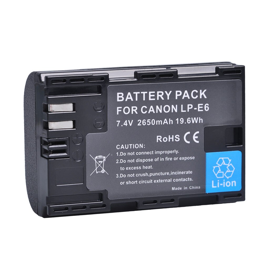 Pin Dành Cho Máy Ảnh CANON LP-E6/E6N 7.4V 2650mAh 19.6Wh - Hàng Nhập Khẩu