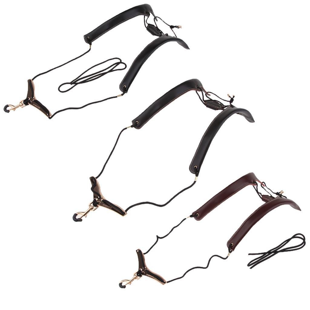 Leather Saxophone Neck Shoulder Strap Padded Belt Wind Instrument Accessory