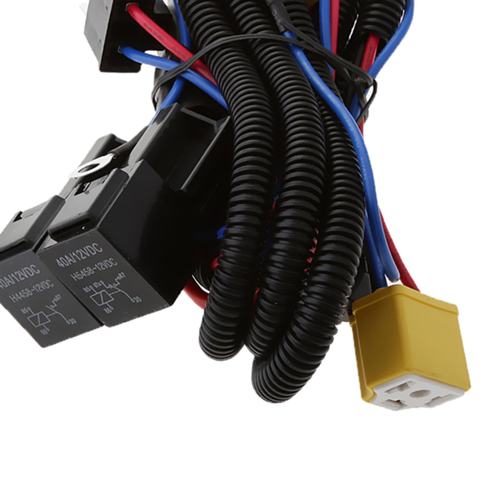 Headlight Relay Wiring Harness System Socket Plug Circuit Connection